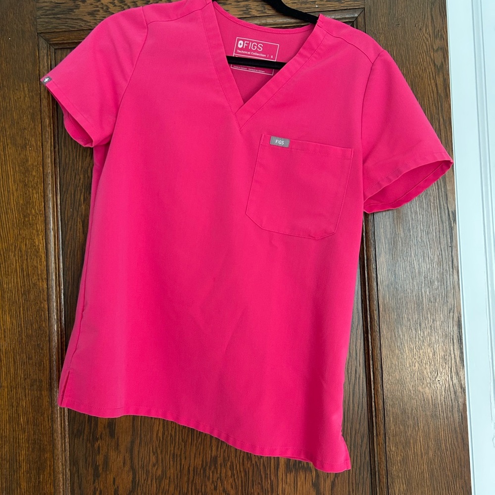 Figs Pink Short Sleeve Tee